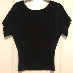 Black short sleeve sweater